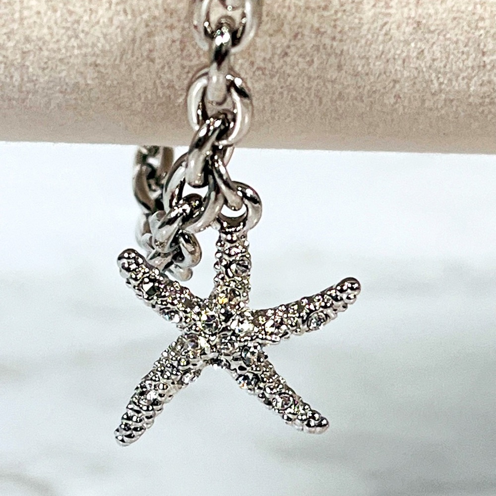 Silver Starfish Charm Bracelet - Picture 2 of 7